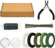 Flower Bouquet Kit,10 Piece Floral Tape and Wire Arrangement Tools Kit - Arts Crafts Stem Wraps Wedding Tool for Florist Corsages Projects Men Women