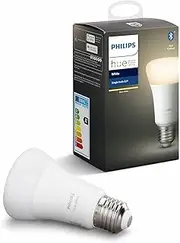 Philips Hue White Single Smart Bulb LED [E27 Edison Screw] with Bluetooth, Compatible with Alexa and Google Assistant