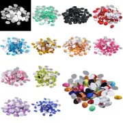 200pcs 8x10mm Oval Mesh Face Flat Back Resin Crystal Rhinestones Beads Applique