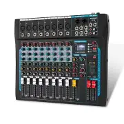 8 Channel Audio Mixer Sound Board Mixer 16 DSP Effect Audio Interfacer w/USB ...