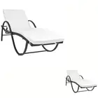 Sun Lounger with Cushion Sofa Patio Day Bed Garden Outdoor Poly Rattan vidaXL
