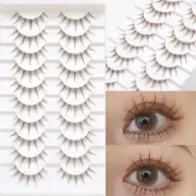 Brown False Eyelashes Manga Lashes Natural Look Fake Eyelashes 3D Faux Mink Lash
