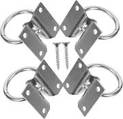 4pcs Practical Horse Tie Blocker Ring Tie Tool Easy Installation with Screw Fastener Essential Horse Supplies for Training Competitions