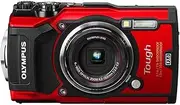 Olympus OM System TG-6 Red Underwater Camera, Waterproof, Freeze Proof, High Resolution Bright, 4K Video 44x Macro Shooting