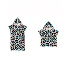 Leopard Print Hooded Towel Poncho Spa Pool Swim Beach Changing Robe Holiday Gift
