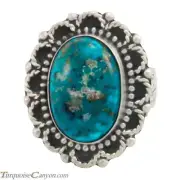 Navajo Native American Kingman Turquoise Ring Size 9 by Willeto SKU227696