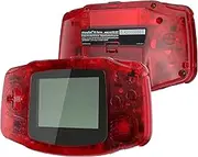IPS Ready Upgraded eXtremeRate Clear Red Replacement Shell Full Housing Cover + Buttons for Gameboy Advance GBA – Compatible with Both IPS & Standard LCD – Console & IPS Screen NOT Included
