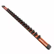 17" Orange 1/4" Drive Socket Set Clip Tray Shelf Rack Holder Organizer Home Shop