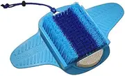 SODIAL Fresh Feet- Foot Scrubber with Pumice Stone, Cleans, Smooths, Exfoliates And Massages Your Feet Without Bending In The Shower Or Bathtub