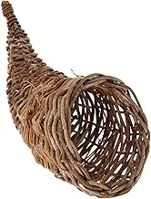 Exquisite Rattan Cornucopia Basket Woven Storage Basket for Fruits Candies Toys
