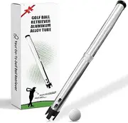 FINGER TEN Golf Ball Retriever Picker Upper Shagger Tube, Balls Shag Pick Up Aluminum Can Hold 23 Balls