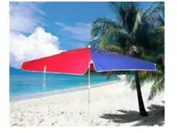 在飛比找松果購物優惠-【戶外遮陽傘 擺攤傘】大陽傘 大雨傘 海灘傘-60英吋正方形
