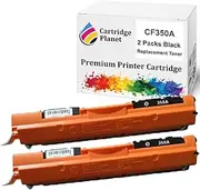 Cartridge Planet 2 Pack Black Compatible Toner Cartridge for HP 130A CF350A (1,300 Pages) for HP Color Laserjet Pro MFP M153 M176n M177fw