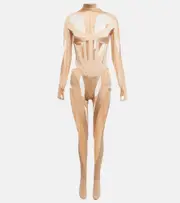 [Mugler] Mugler Paneled jumpsuit AU 6 pink