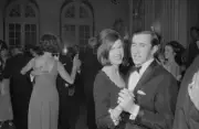 British Formula One racing driver Jackie Stewart with his wife Hele - Old Photo