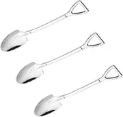 UTHCLO Stainless Steel Mud Scraping Spoon Set 304 Grade Zigzag Serrated Edge Long Handle for Digging Fruit Vegetables