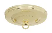 5" BRASS PLATED CEILING CANOPY KIT FOR LIGHT FIXTURES WITH HARDWARE NEW 54615J