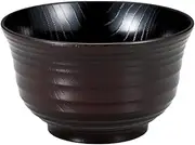 [A] 4.5 inch 100-tier Wood Grain Bowl Tamauchi Black | Soup Bowl [5.3 x 3.2 inches (13.5 x 8.2 cm) (650cc)]