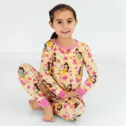 Little Sleepies Disney Princess BELLE Beauty & Beast Pajamas PJ Set Size 4T