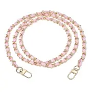 Leather Purse Handle Strap, 47" Purse Strap DIY Replacement, Pink