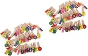 Cabilock 2sets Memo Folder Clothespins for Classroom Alphabet Letter Clothespins Numbered Picture Clips Cute Photo Clips Numbered Clothes Pins for Classroom Mini Pegs Photo Pegs 35pcs*2