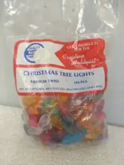 Vintage NOS Narco 144 Christmas Tree Multicolor Twist Peg Lights Size Medium!