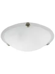 Project 40cm Flush Mount In Brushed Chrome With Alabaster Glass,Lighting,Beacon Lighting