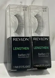 2 Revlon Lengthen featherLITE Technology False Eyelashes L40