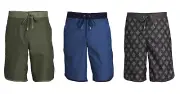 NWT Lands' End Blake Shelton Men 11" Mesh Lined Board Shorts Size S-XL $55 4C724