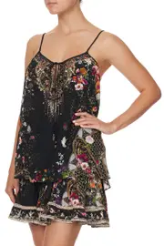 STRAP TOP WITH TIE FRONT DETAIL MIRROR MIRROR