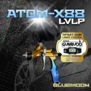 LVLP-MP ATOM X88 BLUEMOON Gravity Feed Spray Gun 1.3 and 1.4 TIP Combo - Solvent