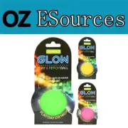 Glow in the Dark Fetch Ball 3pce 5.5cm Pet Training Rubber Glow Ball Value Set