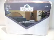 Jubilee Twin White Flat Sheet, No Iron Percale, 180 Count (NIP)