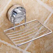 2 Pack Suction Cup Soap Dish 304 Stainless Steel Sponge Holder Durable Storage Tray No Drilling,silver