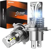 SEALIGHT Brightest H4/9003 Bulbs Fog Light Bulbs, High Luminance H4 Fog Bulbs Non-polarity Powersport Bulbs Cool White Plug and Play, Pack of 2