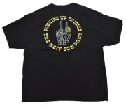 Neff Mens Pushing Up Daisies Skeleton Hand Peace Hand Black Shirt NWT 2XL