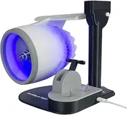 Jet Aircraft Turbofan Engine Shape Creative Fan 3D Printing Desktop Decoration Gift Adjustable Speed Push Rod Equipped with Humidifying Spray (Blue)