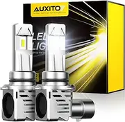 AUXITO 9006 LED Headlight Bulbs, 6500K Xenon White 12000LM Per Set Mini Size HB4 LED Light Plug and Play for Fog Lamp, DRL, Low Beam Bulbs, Pack of 2