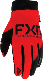 FXR Cold Cross Lite Motocross Gloves, black-red, Size 2XL for Men Black Red