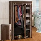 5 Shelves Brand New Easy to assemble Portable Wardrobe Large Space Storage Brown