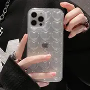 Heart Transparent Phone Case - iPhone 16 Pro Max / 16 Pro / 16 Plus / 16 / iPhone 15 Pro Max / 15 Pro / 15 Plus / 15 / 14 Pro Max / 14 Pro / 14 Max / 14 / 13 Pro Max / 13 Pro / 13 / 13 mini / 12 Pro Max / 12 Pro / 12 / 12 mini Heart - Transparent - iPhone 14 Pro Max