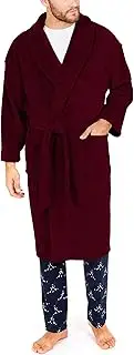 Nautica Men's Long Sleeve Cozy Soft Plush Shawl Collar Robe