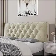 Headboard Bed Backrest Cushion, Reading Upholstered, Double Bed Large Backrest for Bedroom, Lumbar Support Positioning, Thick 10cm(C,180x60x10cm)