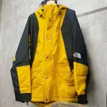 THE NORTH FACE DRYVENT 男女 拼接防水透氣可收納連帽衝鋒衣 黃黑 NF0A7QSAH9D