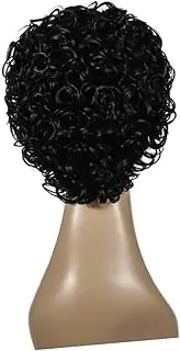 Healvian Short Curly Wig for Women Black Hairpiece for Party Carnival Masquerade Halloween