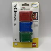 Nintendo DS Official LEGO Brick Game Cases Three In Package Each Holds One Game