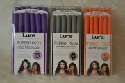 1 Pack Lure Professional 12 Rubber Hair Rollers Rubber Rods Volume & Body