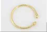 1 Pair Baby Solid West-Indian Caribbean Jamaican Bangles Plated with 14K Gold