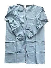12 PACK - COVER ISOLATION TIE-BACK BLUE GOWNS ACG CUFF DISPOSABLE MEDICAL DENTAL