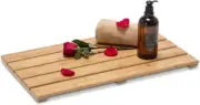 Bath Mat Non-slip Bathroom Bamboo Medium 22.8x13x1.3 Inches Floor For Spa Sauna
